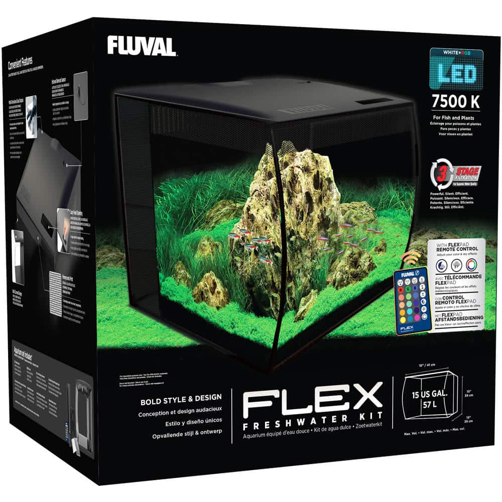 Fluval Flex 57L Aquarium Kit #15006 Black