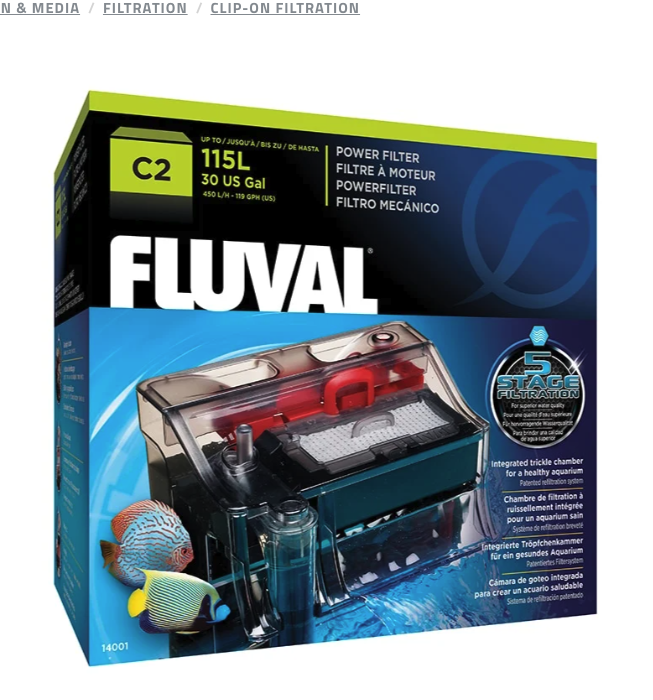 FLUVAL C2 Power Filter up to 30 US Gal 115 L
