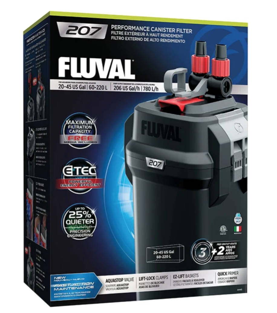 FLUVAL 207 EXTERNAL CANISTER FILTER PUMP A443